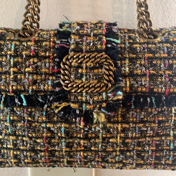 Kurt Geiger London Kensington Mayfair Tweed Shoulder Bag - Picture 4 of 11